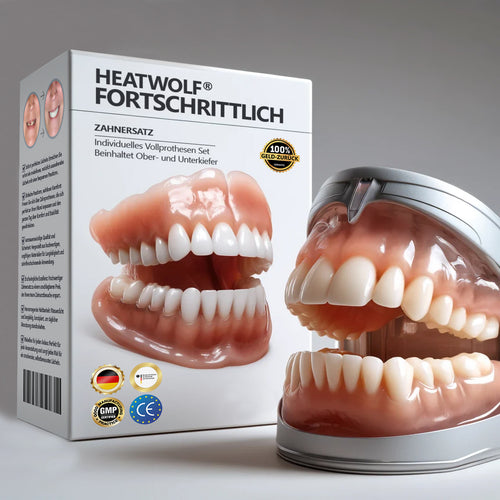𝐇𝐄𝐀𝐓𝐖𝐎𝐋𝐅®🦷Fortgeschrittenes maßgeschneidertes Vollprothesenset🦷 zertifiziert und entwickelt in Zusammenarbeit mit der Deutschen Gesellschaft für Zahn-Mund- und Kieferheilkunde (DGZMK)