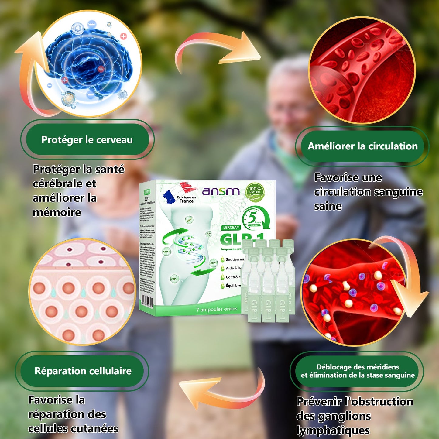 𝐋𝐄𝑹𝑪𝐄𝐀® Ampoules Orales Équilibre Métabolique GLP-1👨⚕️ Obésité, maladies cardiovasculaires, diabète, apnée du sommeil, troubles articulaires et autres affections💎