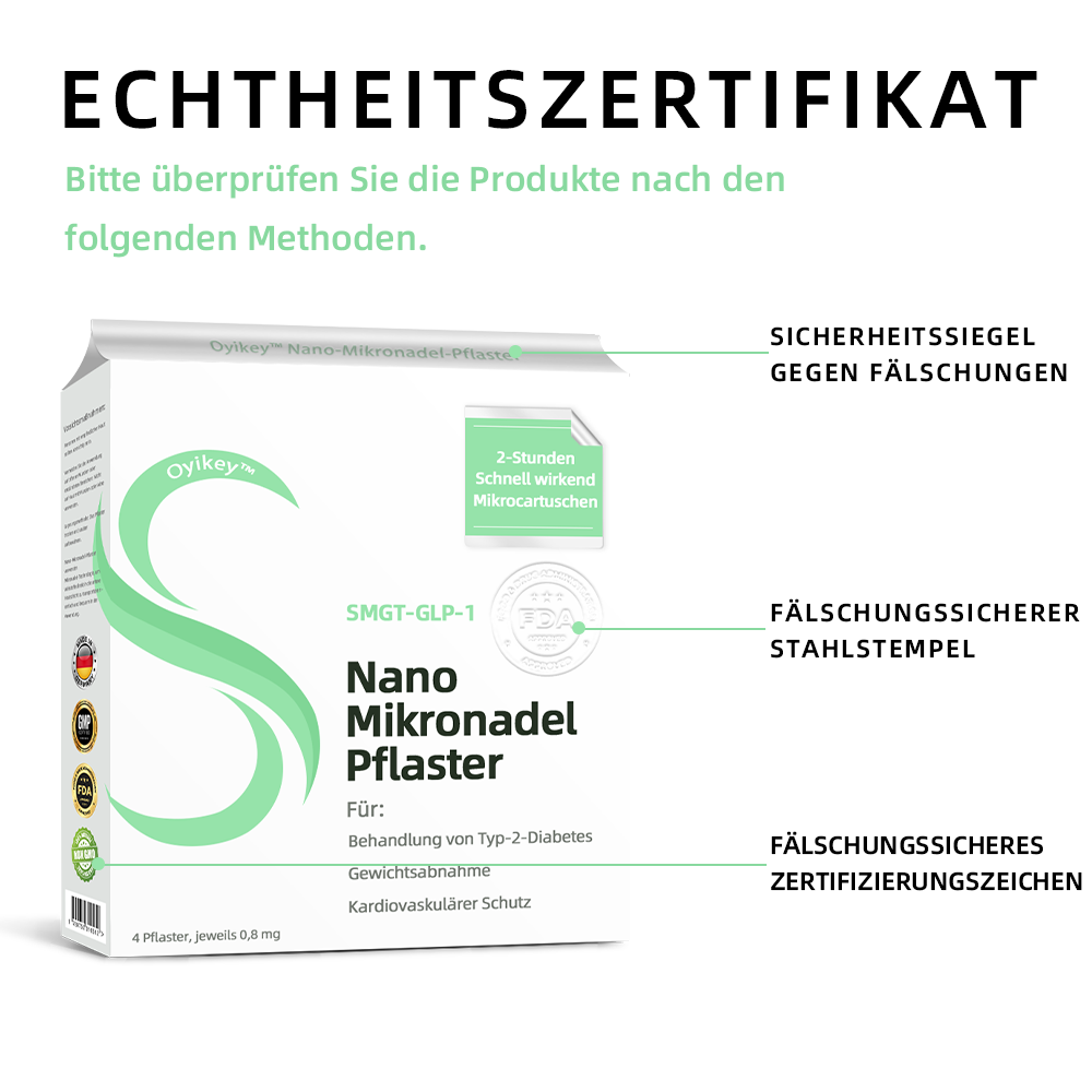 👨⚕️𝐋𝐞𝐫𝐜𝐞𝐚®SMGT-GLP-1 Nano-Mikronadel-Pflaster(Schmerzfrei, lang anhaltend, gegen Diabetes, Fettleibigkeit und Herz-Kreislauf-Erkrankungen)