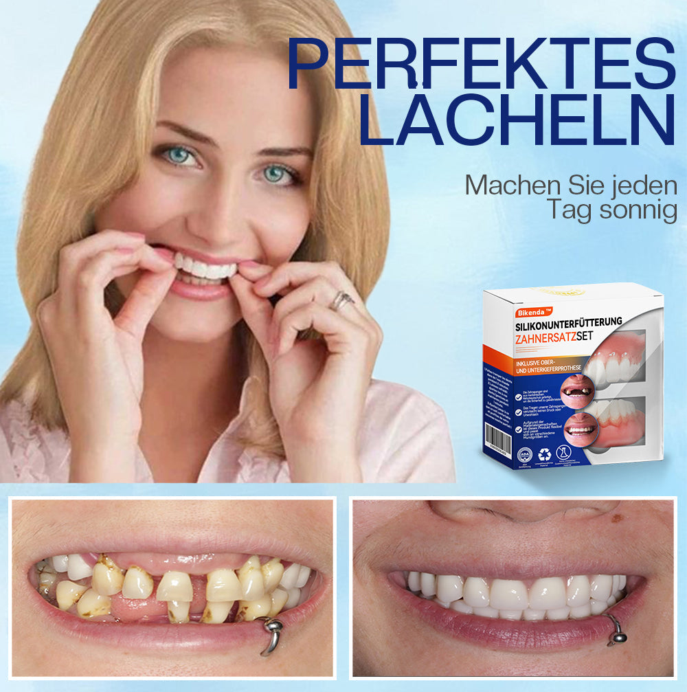 Bikenda™ Silikon-Zahnprothesen-Reline-set 🎁(👩🔬Empfohlen von Ärzten der Deutschen Zahnärztekammer (DGZMK))