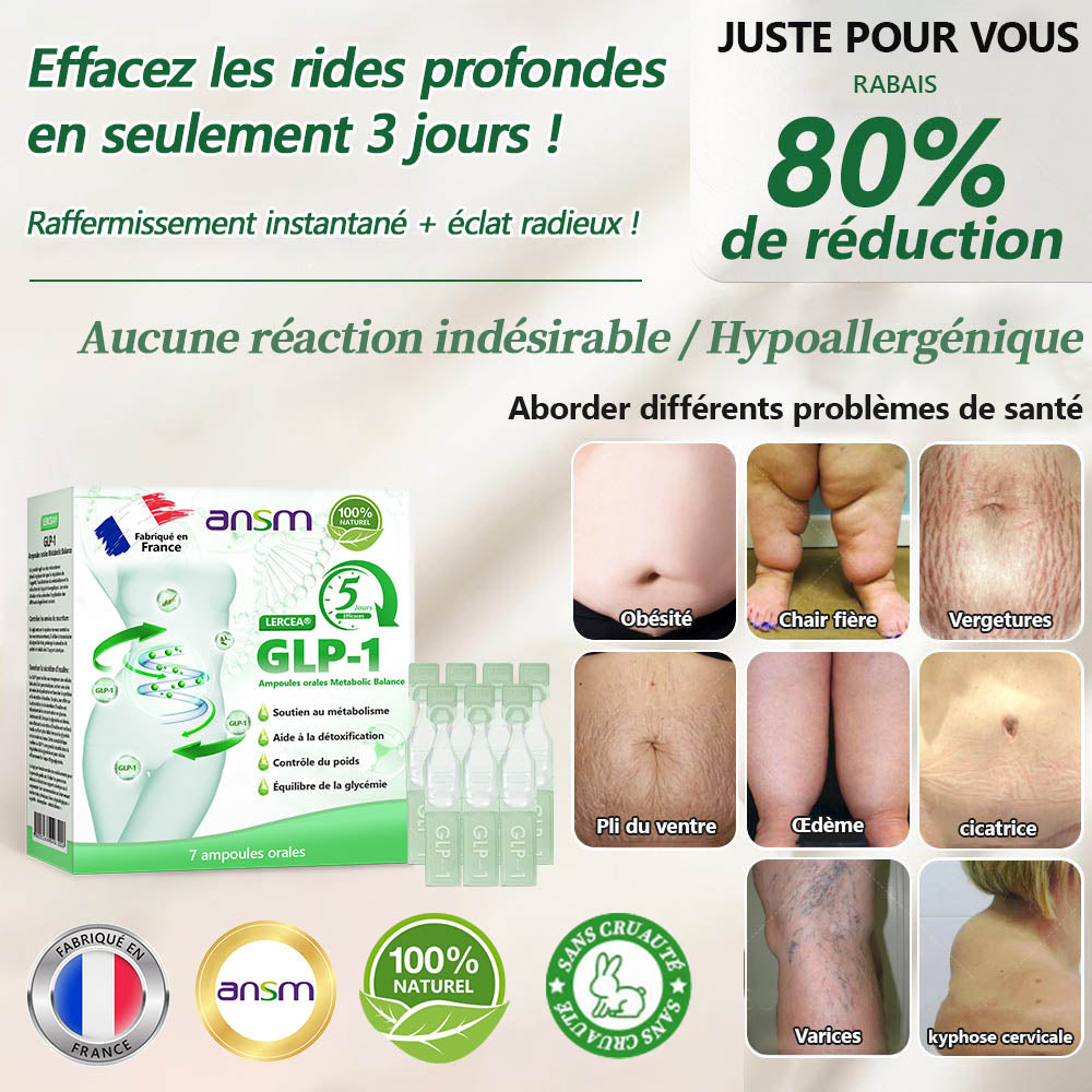 𝐋𝐄𝑹𝑪𝐄𝐀® Ampoules Orales Équilibre Métabolique GLP-1👨⚕️ Obésité, maladies cardiovasculaires, diabète, apnée du sommeil, troubles articulaires et autres affections💎