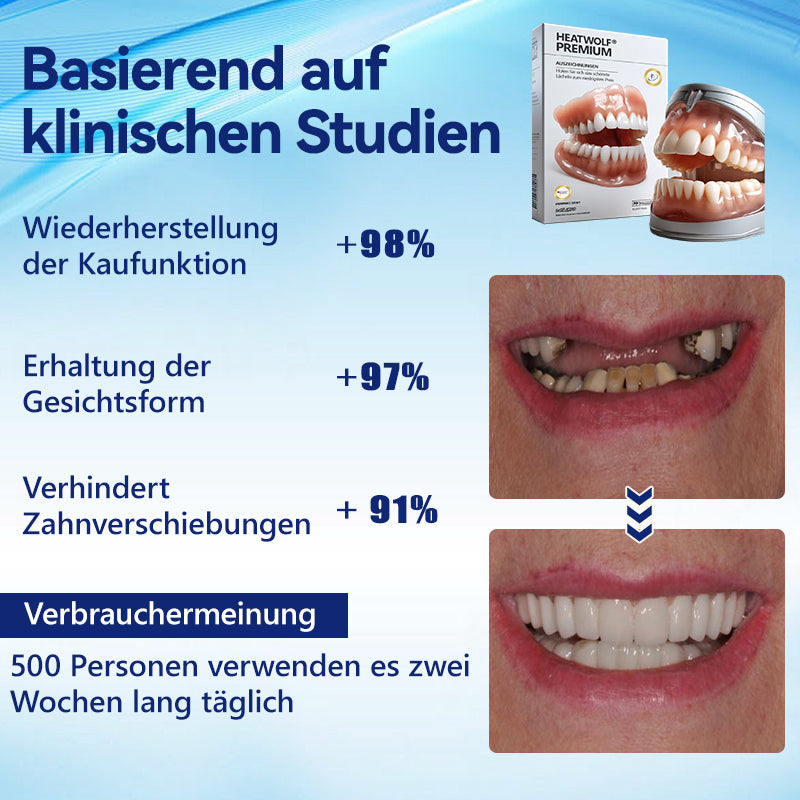 𝐇𝐄𝐀𝐓𝐖𝐎𝐋𝐅®🦷Fortgeschrittenes maßgeschneidertes Vollprothesenset🦷 zertifiziert und entwickelt in Zusammenarbeit mit der Deutschen Gesellschaft für Zahn-Mund- und Kieferheilkunde (DGZMK)