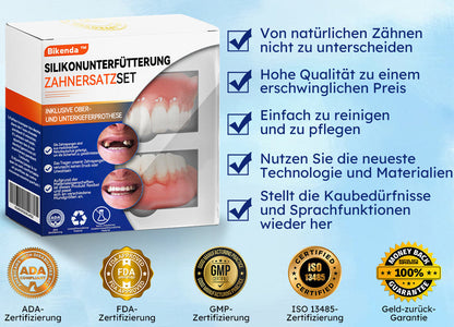 Bikenda™ Silikon-Zahnprothesen-Reline-set 🎁(👩🔬Empfohlen von Ärzten der Deutschen Zahnärztekammer (DGZMK))