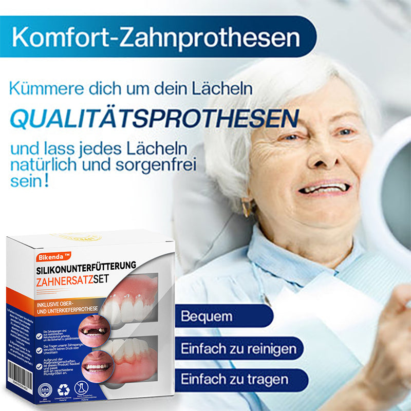 Bikenda™ Silikon-Zahnprothesen-Reline-set 🎁(👩🔬Empfohlen von Ärzten der Deutschen Zahnärztekammer (DGZMK))