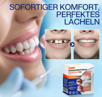 Bikenda™ Silikon-Zahnprothesen-Reline-set 🎁(👩‍🔬Empfohlen von Ärzten der Deutschen Zahnärztekammer (DGZMK))
