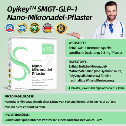 👨‍⚕️𝐋𝐞𝐫𝐜𝐞𝐚®SMGT-GLP-1 Nano-Mikronadel-Pflaster（Schmerzfrei, lang anhaltend, gegen Diabetes, Fettleibigkeit und Herz-Kreislauf-Erkrankungen）
