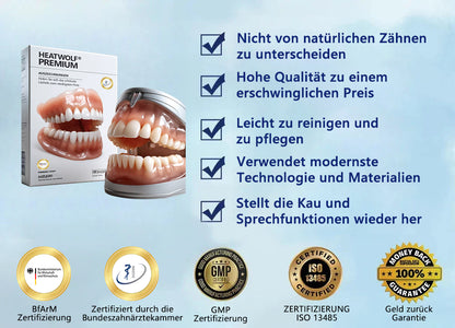 𝐇𝐄𝐀𝐓𝐖𝐎𝐋𝐅®🦷Fortgeschrittenes maßgeschneidertes Vollprothesenset🦷 zertifiziert und entwickelt in Zusammenarbeit mit der Deutschen Gesellschaft für Zahn-Mund- und Kieferheilkunde (DGZMK)