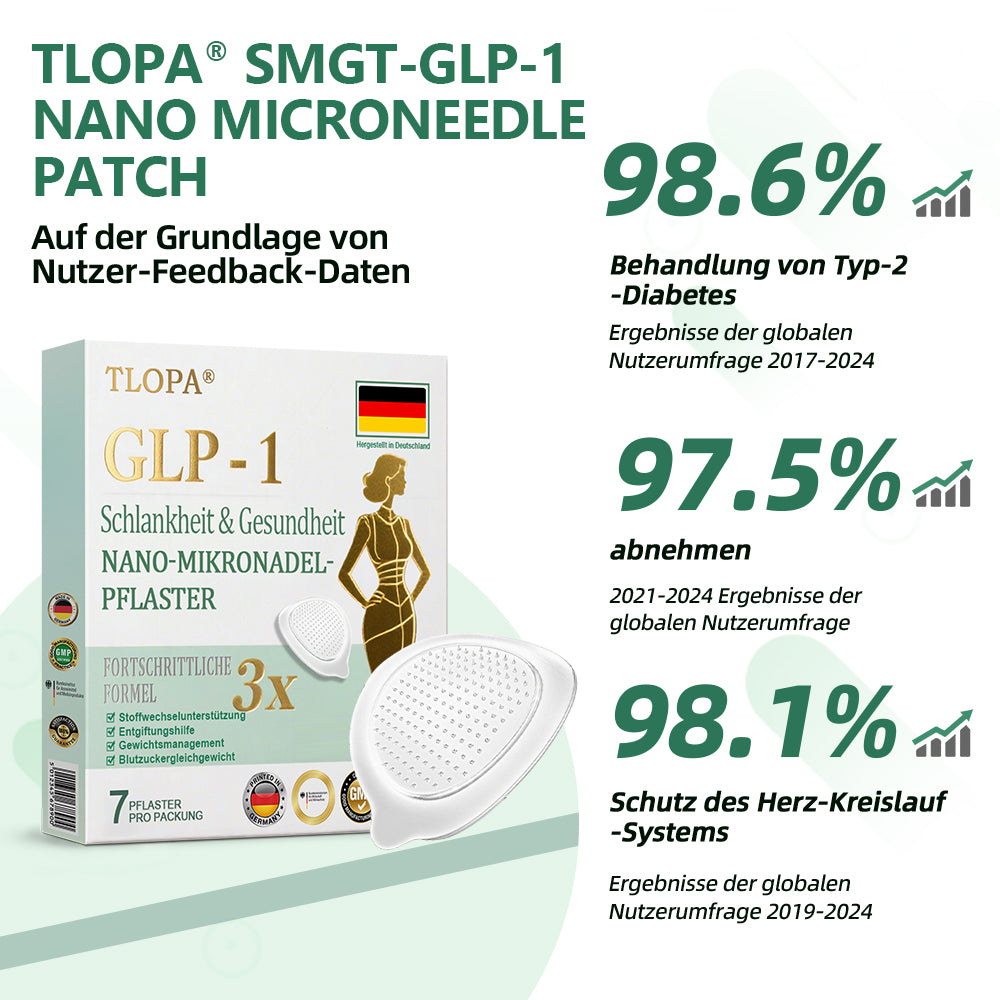 【Letzter Tag der Aktion –60 %】TLOPA® Schlankheits- & Gesundheits-Pflaster mit NANO-MIKRONADELN Tirzepatid-NIDDK 💕（Schmerzfrei, 24h-Wirkstofffreisetzung | Schnell 9 kg abnehmen | 90 % Zuckerreduktion）