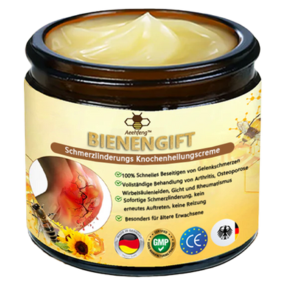 Aeehfeng™ 🎁Bienengift-Schmerzlinderungs Knochenheilungs Creme 👨‍⚕️Deutsch (BfArM) genehmigt(Reduzierung von Gelenkschwellungen, Schmerzen, Steifheit, Rötungen, Wärme, Muskelkater und Gelenkmüdigkeit)